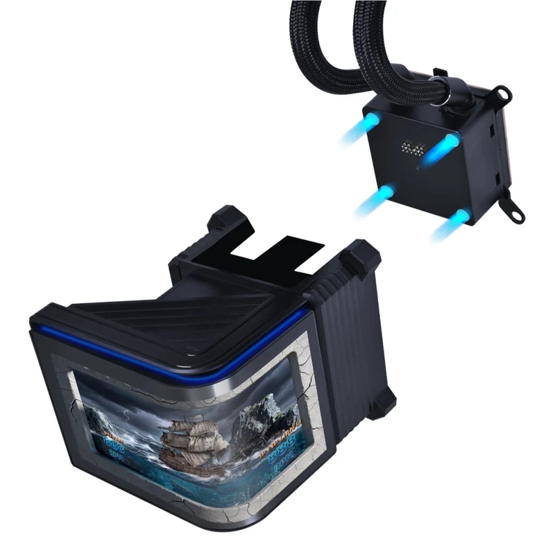 Lian Li Hydroshift 2 OLED Curved 360N AIO Liquid CPU Cooler (Black, White) (GHS2OLDC36NB, GHS2OLDC36NW)
