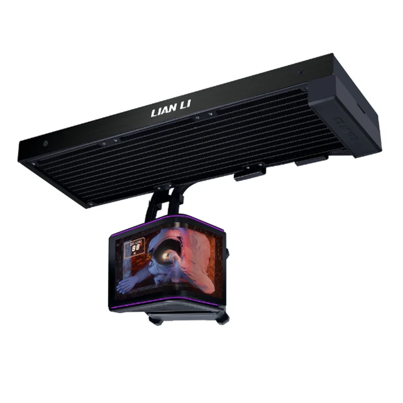 Lian Li Hydroshift 2 OLED Curved 360N AIO Liquid CPU Cooler (Black, White) (GHS2OLDC36NB, GHS2OLDC36NW)