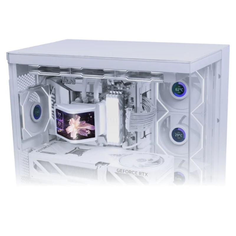 Lian Li Hydroshift II OLED Curved 360TL AIO Liquid CPU Cooler (Black, White) (GHS2OLDC36TB, GHS2OLDC36TW)
