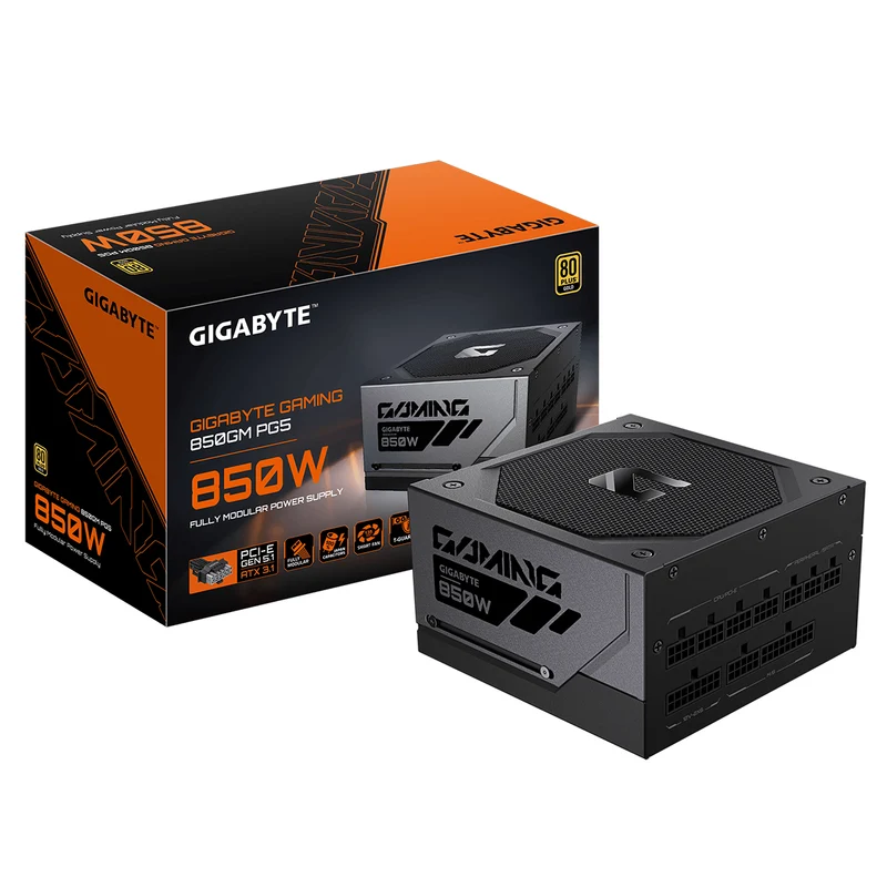 Gigabyte Gaming 850GM PG5 850W ATX 12V V3.1 80+ Gold Fully Modular Power Supply (GP-GME850GM PG5)