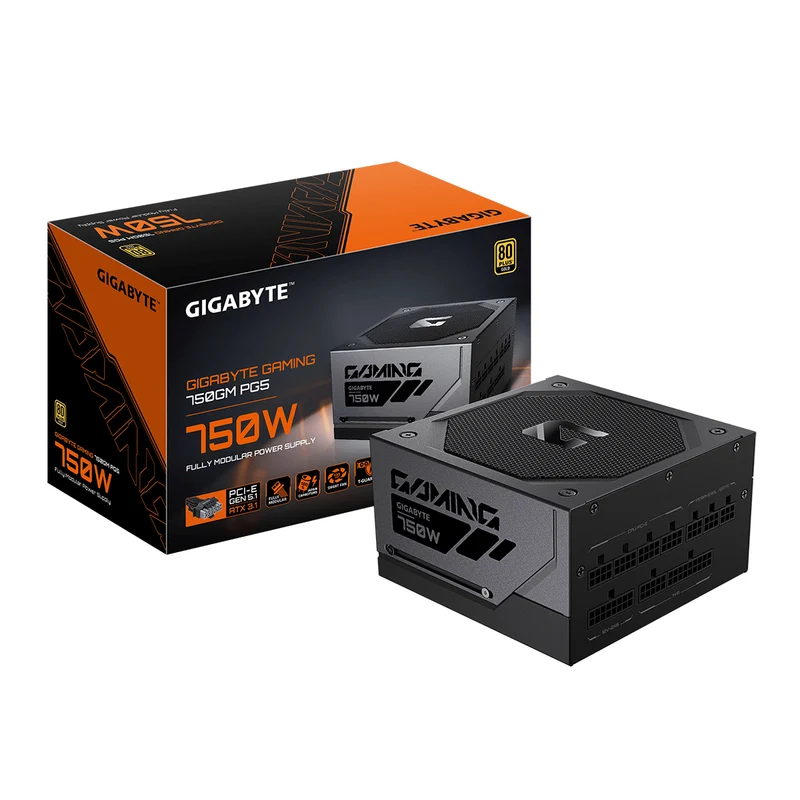 Gigabyte Gaming 750GM PG5 750W ATX 12V V3.1 80+ Gold Fully Modular Power Supply (GP-GME750GM PG5)
