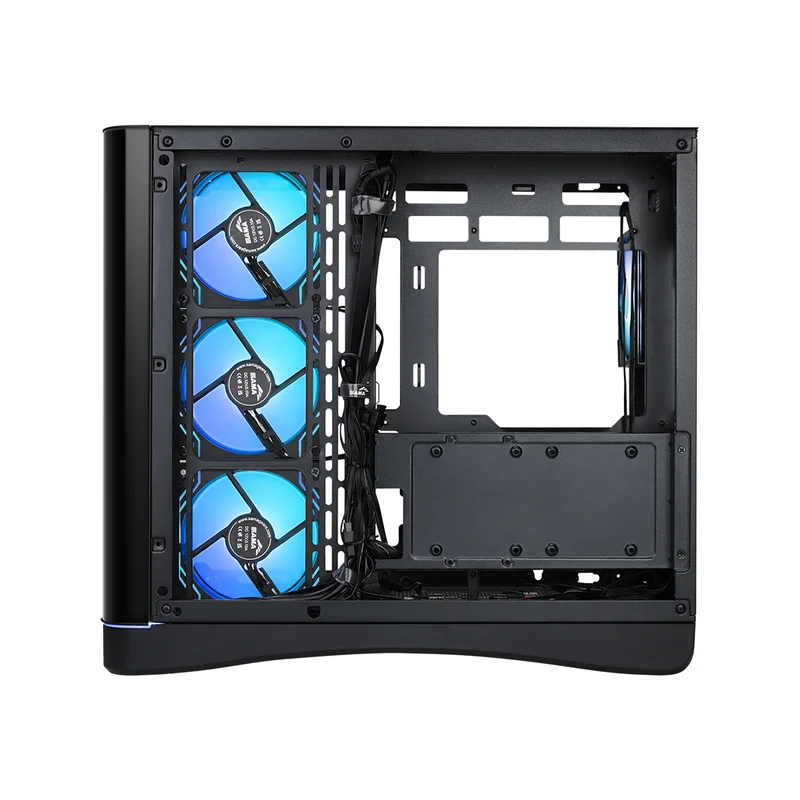 Sama V62S Mid-Tower Curved Panoramic TG Panel PC Case with 4x Pre-Installed ARGB Infinity Fans (Black, White) (V62S-BKADA4X1-GL, V62S-WHADA4X1-GL)