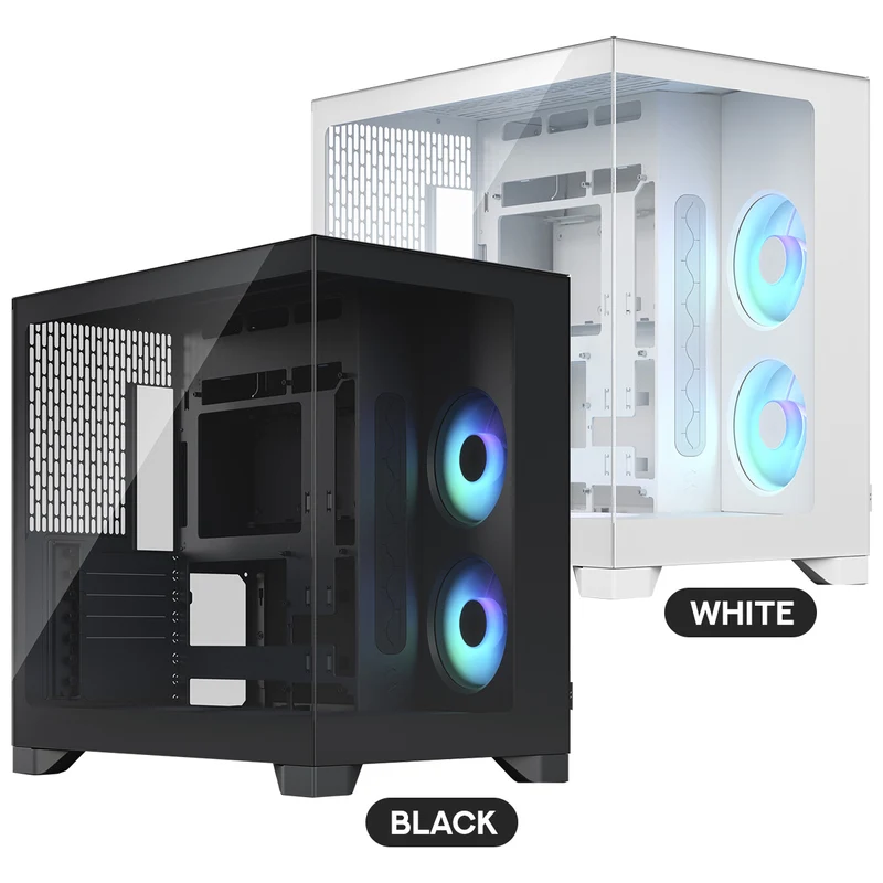 Fractal Design Pop 2 Vision Computer Case (RGB Black TG Light Tint, RGB White TG Clear Tint) (FD-C-POV2A-02, FD-C-POV2A-03)
