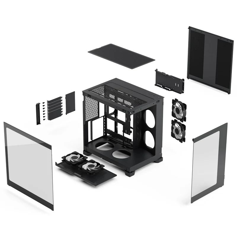 Fractal Design Pop 2 Vision Computer Case (RGB Black TG Light Tint, RGB White TG Clear Tint) (FD-C-POV2A-02, FD-C-POV2A-03)