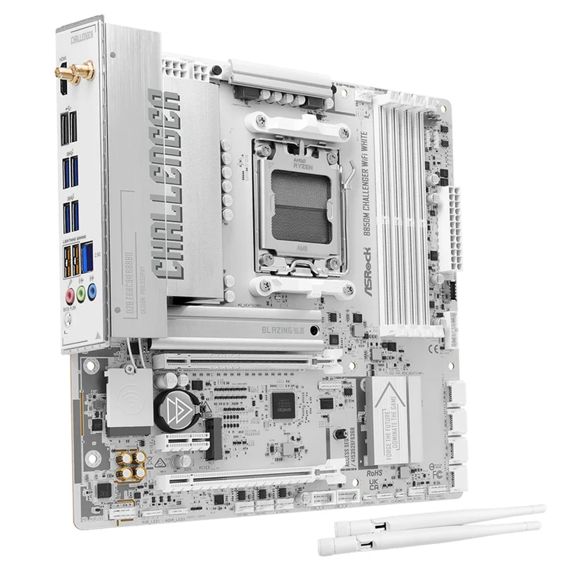 ASRock B850M Challenger WiFi DDR5 AMD Motherboard (White)