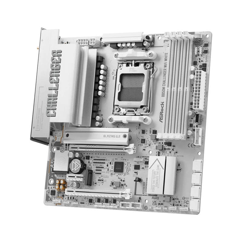 ASRock B850M Challenger WiFi DDR5 AMD Motherboard (White)