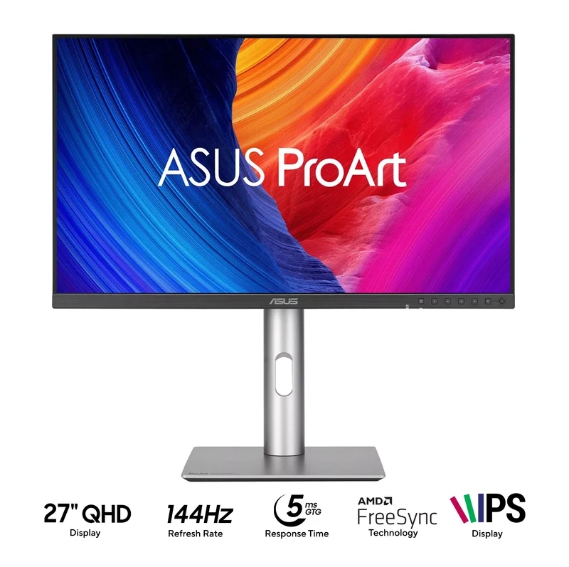 ASUS ProArt Display PA278CGRV 27" QHD (2560x1440) 144Hz 5ms(GTG) IPS Professional Monitor with Tilt/ Height/ Swivel/ Pivot Adjustment