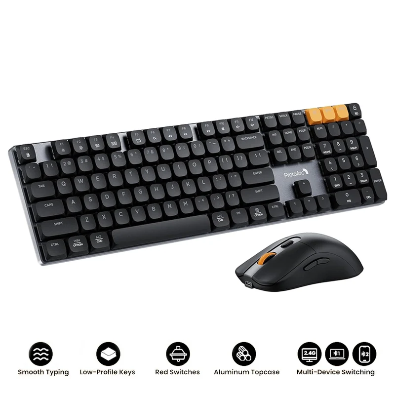 ProtoArc KM310 Mechanical Keyboard and Mouse Combo (Space Grey) (CP016224)