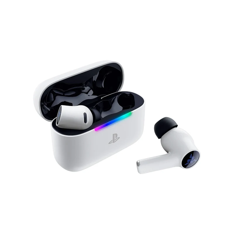 Razer Hammerhead V3 X HyperSpeed Wireless Multi-Platform Gaming Earbuds for PS5 (White)