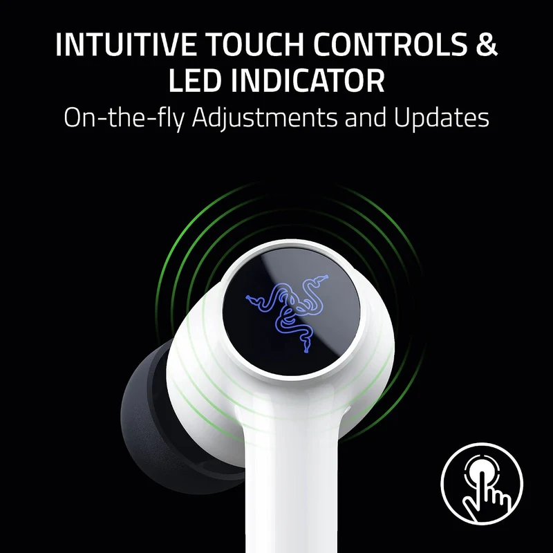 Razer Hammerhead V3 X HyperSpeed Wireless Multi-Platform Gaming Earbuds for PS5 (White)