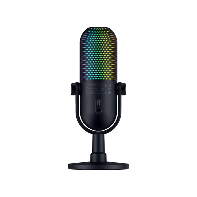 Razer Seiren V3 Chroma 32-Bit DSP RGB USB Microphone (Black, White, Quartz)