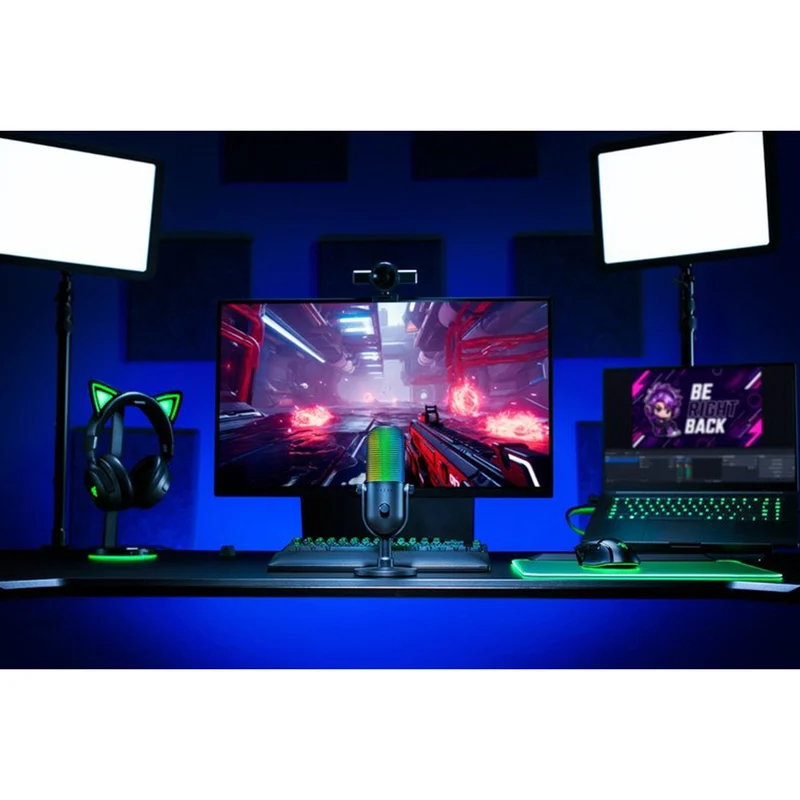 Razer Seiren V3 Chroma 32-Bit DSP RGB USB Microphone (Black, White, Quartz)