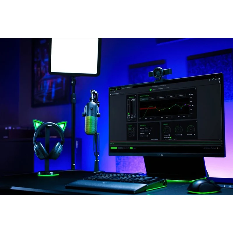 Razer Seiren V3 Chroma 32-Bit DSP RGB USB Microphone (Black, White, Quartz)