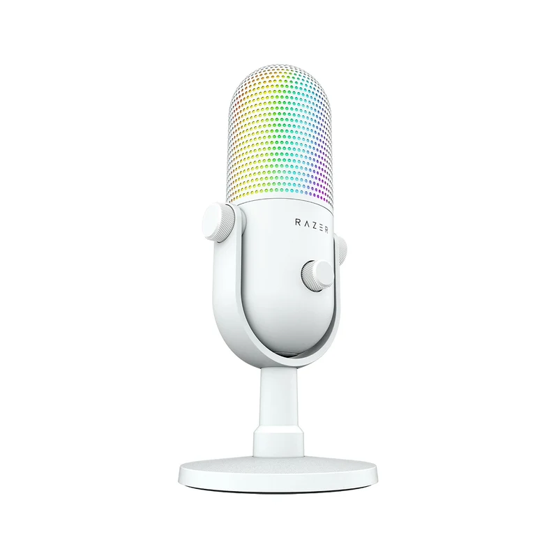 Razer Seiren V3 Chroma 32-Bit DSP RGB USB Microphone (Black, White, Quartz)