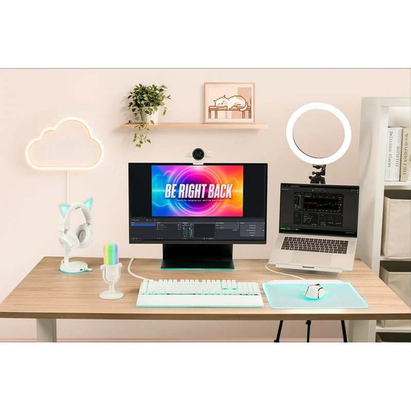 Razer Seiren V3 Chroma 32-Bit DSP RGB USB Microphone (Black, White, Quartz)