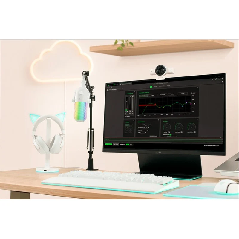 Razer Seiren V3 Chroma 32-Bit DSP RGB USB Microphone (Black, White, Quartz)