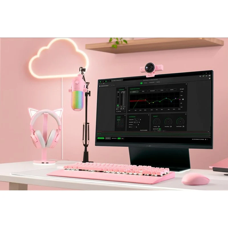 Razer Seiren V3 Chroma 32-Bit DSP RGB USB Microphone (Black, White, Quartz)