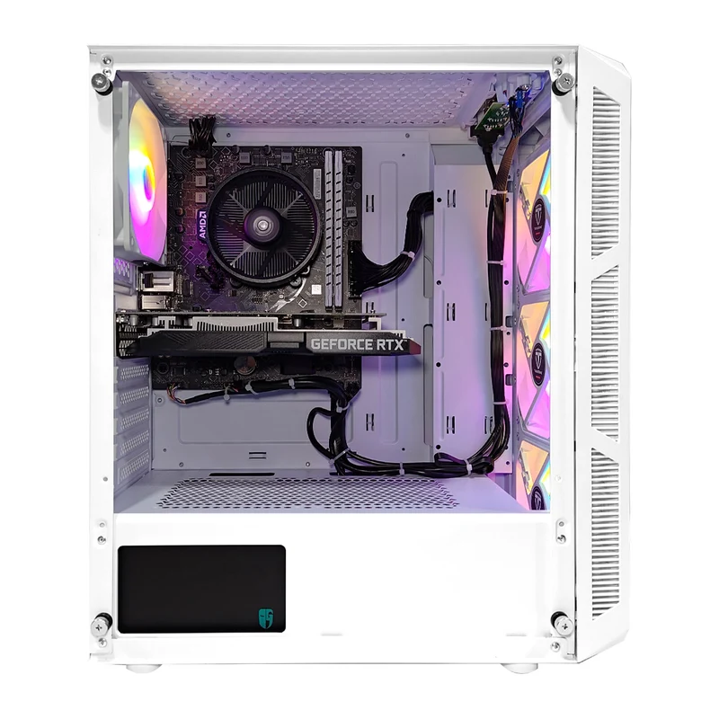Alpha Hermes White Desktop Gaming PC | AMD Ryzen 5 5500-GT | 16GB (2x8GB) RAM | 512GB SSD | RTX 3050 | Windows 11 Pro