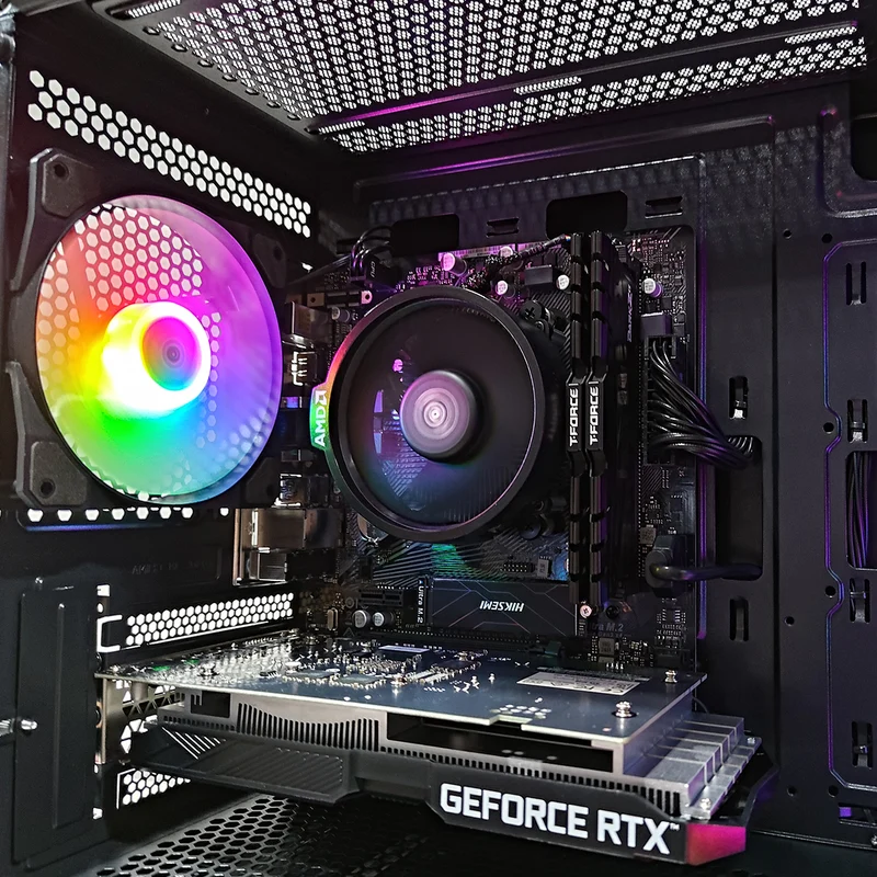 Alpha PRO Black Desktop Gaming PC | AMD Ryzen 5 5600 | 16GB (2x8GB) RAM | 512GB SSD | RTX 3050 | Windows 11 Pro
