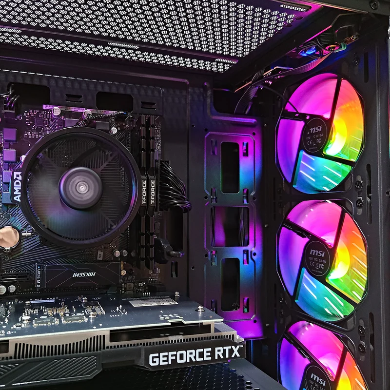 Alpha PRO Black Desktop Gaming PC | AMD Ryzen 5 5600 | 16GB (2x8GB) RAM | 512GB SSD | RTX 3050 | Windows 11 Pro