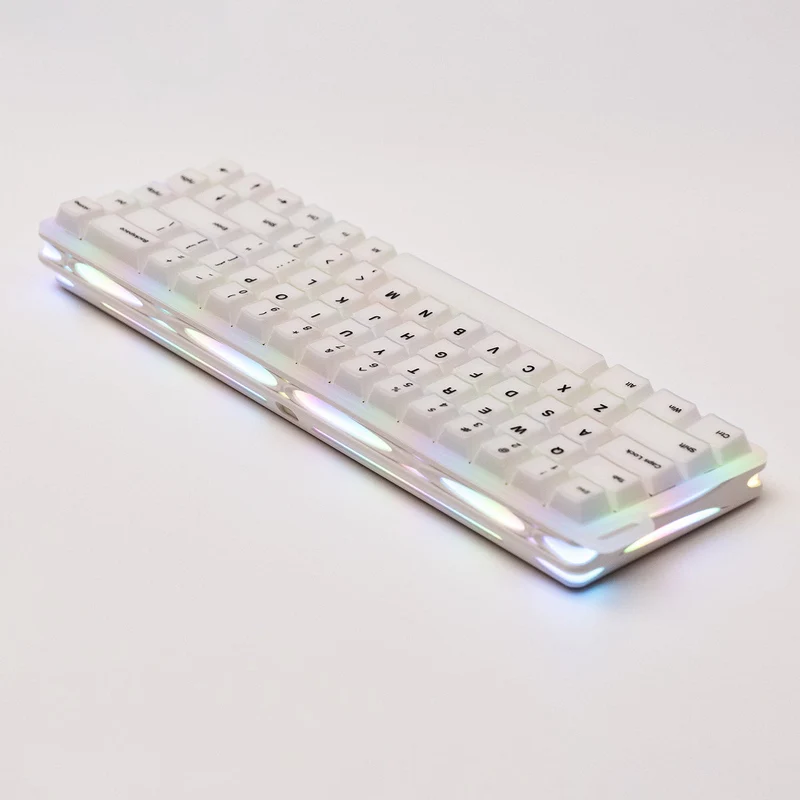 MonsGeek Verve 68 HE Wired RGB Magnetic Keyboard (Misty White) (Akko Flash Magnetic Switch) (101-VEVEB-000)