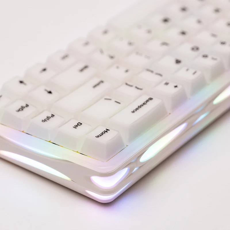 MonsGeek Verve 68 HE Wired RGB Magnetic Keyboard (Misty White) (Akko Flash Magnetic Switch) (101-VEVEB-000)