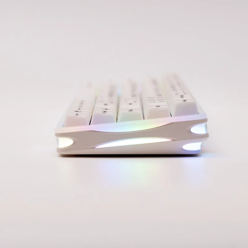 MonsGeek Verve 68 HE Wired RGB Magnetic Keyboard (Misty White) (Akko Flash Magnetic Switch) (101-VEVEB-000)