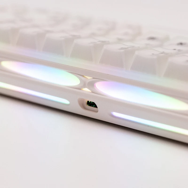 MonsGeek Verve 68 HE Wired RGB Magnetic Keyboard (Misty White) (Akko Flash Magnetic Switch) (101-VEVEB-000)