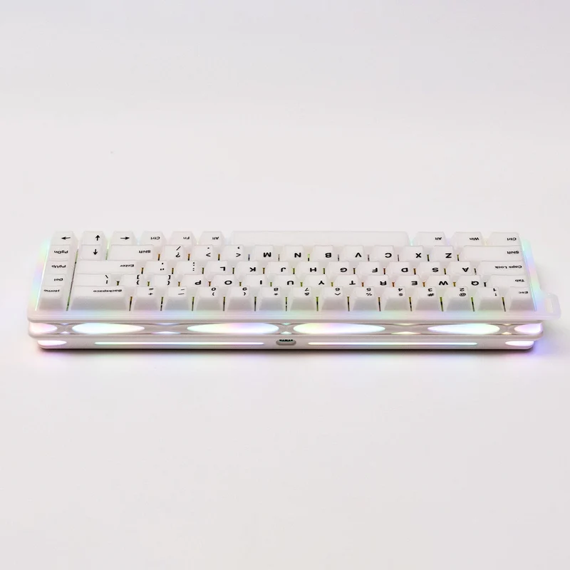MonsGeek Verve 68 HE Wired RGB Magnetic Keyboard (Misty White) (Akko Flash Magnetic Switch) (101-VEVEB-000)