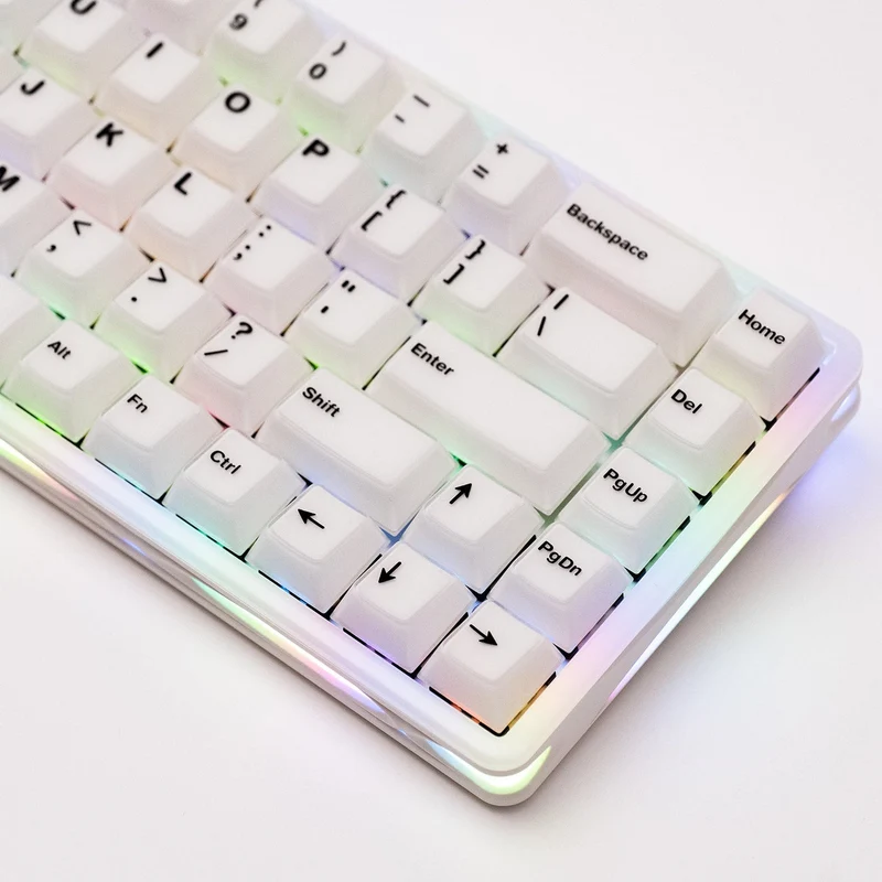MonsGeek Verve 68 HE Wired RGB Magnetic Keyboard (Misty White) (Akko Flash Magnetic Switch) (101-VEVEB-000)