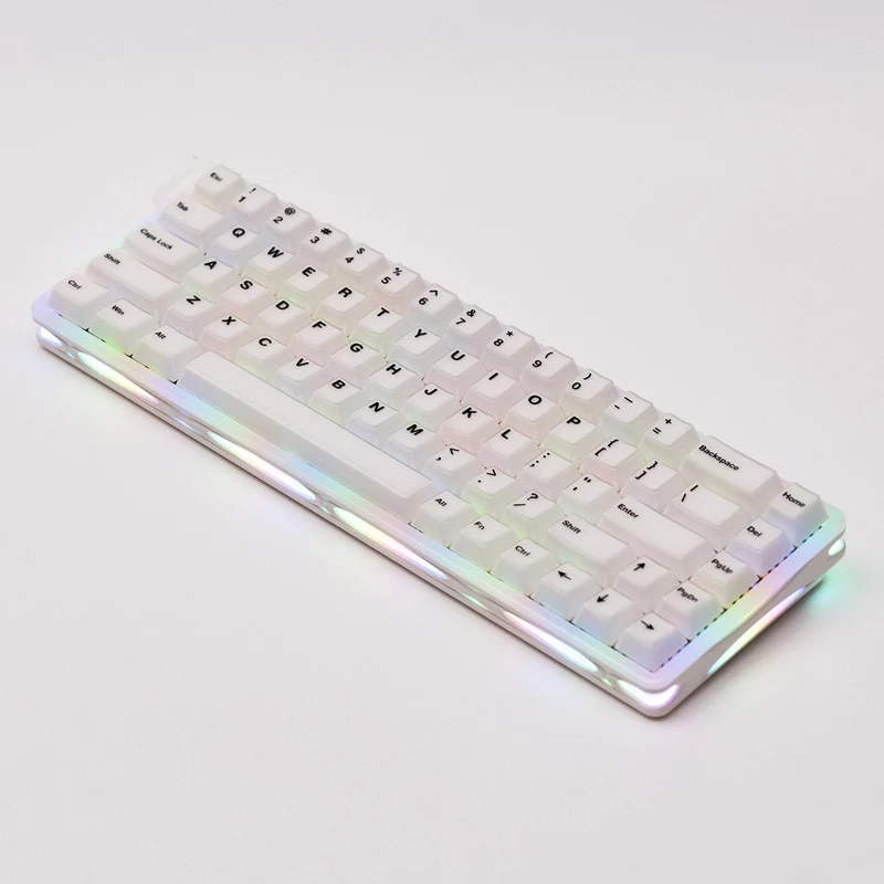 MonsGeek Verve 68 HE Wired RGB Magnetic Keyboard (Misty White) (Akko Flash Magnetic Switch) (101-VEVEB-000)