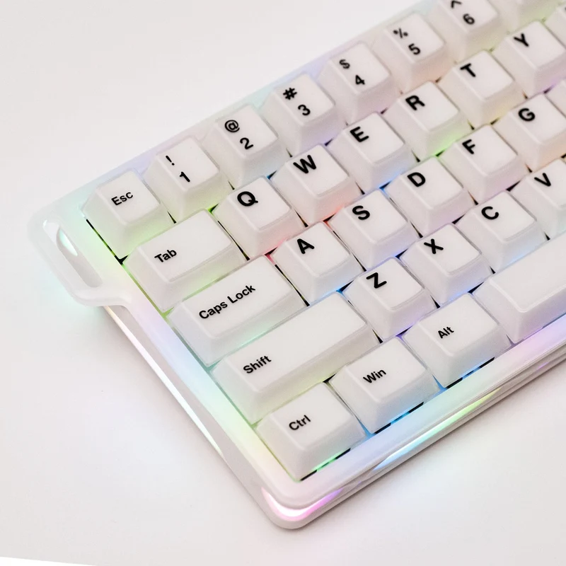 MonsGeek Verve 68 HE Wired RGB Magnetic Keyboard (Misty White) (Akko Flash Magnetic Switch) (101-VEVEB-000)