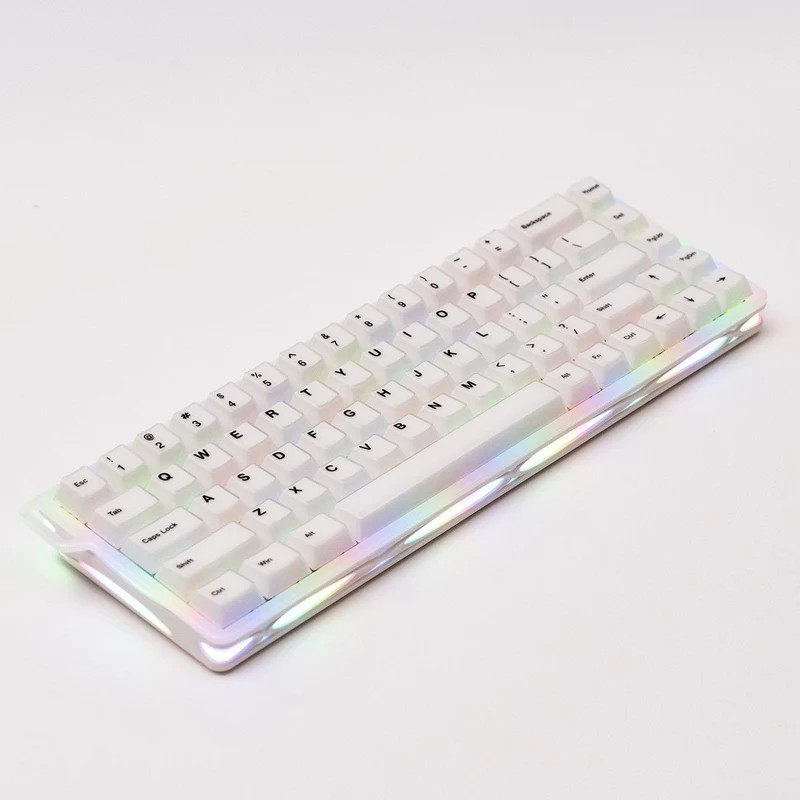 MonsGeek Verve 68 HE Wired RGB Magnetic Keyboard (Misty White) (Akko Flash Magnetic Switch) (101-VEVEB-000)