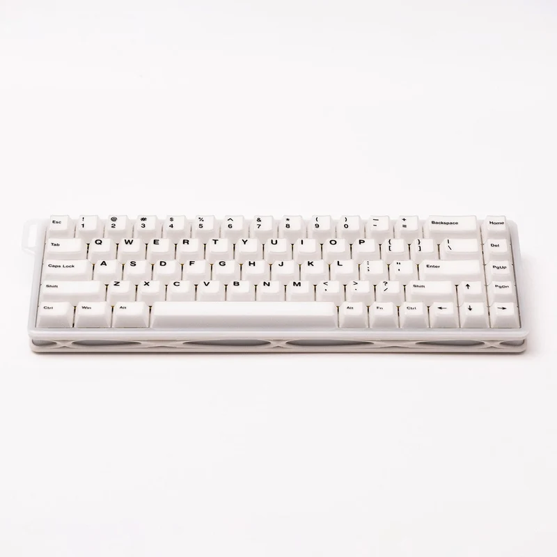 MonsGeek Verve 68 HE Wired RGB Magnetic Keyboard (Misty White) (Akko Flash Magnetic Switch) (101-VEVEB-000)