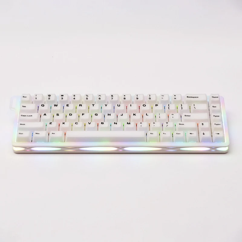 MonsGeek Verve 68 HE Wired RGB Magnetic Keyboard (Misty White) (Akko Flash Magnetic Switch) (101-VEVEB-000)