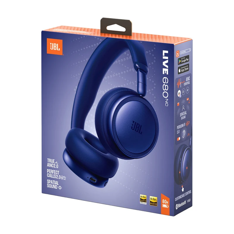 JBL Live 680NC Adaptive Noise Cancelling Wireless On-Ear Headphones (Black, White, Champagne, Blue)