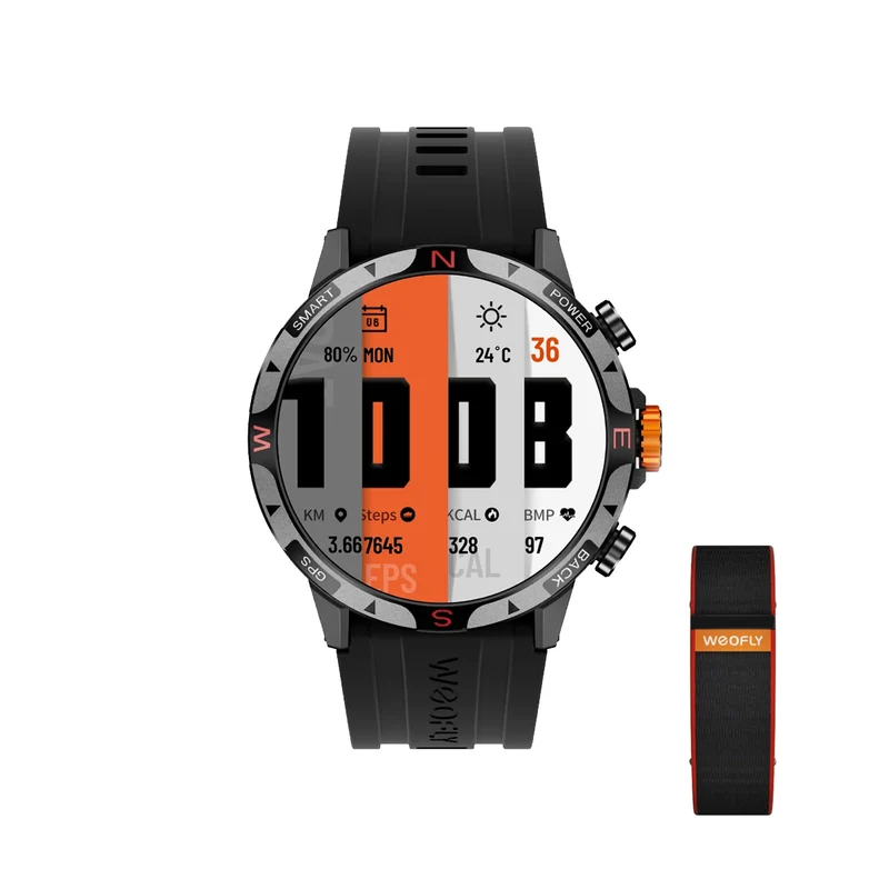 Weofly Conquer 2 Smartwatch (Black, Silver) (WFCQ712BL, WFCQ712SL)