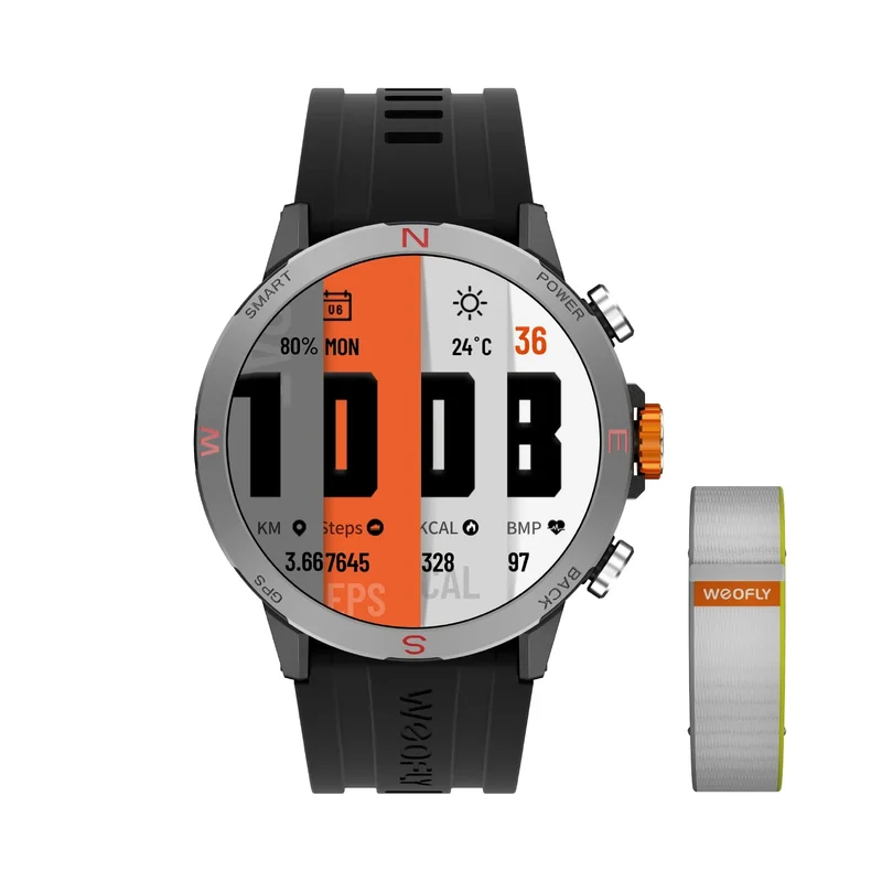 Weofly Conquer 2 Smartwatch (Black, Silver) (WFCQ712BL, WFCQ712SL)