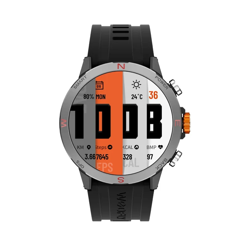Weofly Conquer 2 Smartwatch (Black, Silver) (WFCQ712BL, WFCQ712SL)