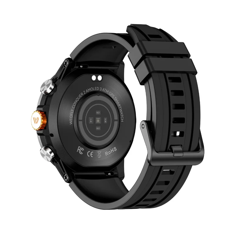 Weofly Conquer 2 Smartwatch (Black, Silver) (WFCQ712BL, WFCQ712SL)