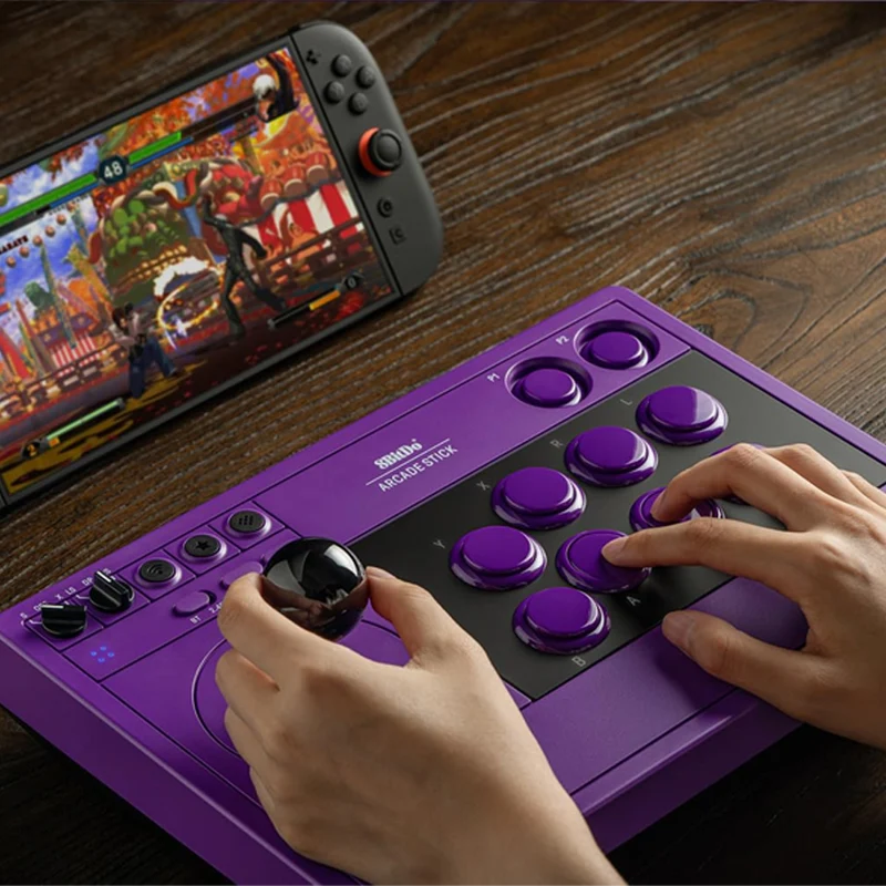 8Bitdo Arcade Stick for Nintendo Switch / Windows (Purple) (80FE)