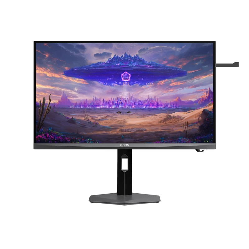 AOC Agon Pro AGP277QK/71 27" QHD (2560x1440) Dual Mode (QHD 540Hz or HD 1000Hz) 0.3ms MPRT/ 1ms GTG IPS Gaming Monitor with Tilt/ Height/ Swivel Adjustment (Mecha Gray/Black)