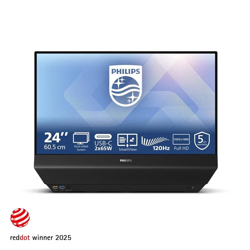 Philips 24B2D5300/00 24" FHD (1920x1080) 120Hz 4ms GTG IPS Dual-Sided Display Monitor (Black)
