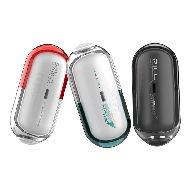 Moondrop Pill Open Ear Clip AI ENC HiFi Sound IPX4 OWS Ear-clip Earbuds (MD-OWS-003) (Grey-Black, Mint-Green, White-Red)