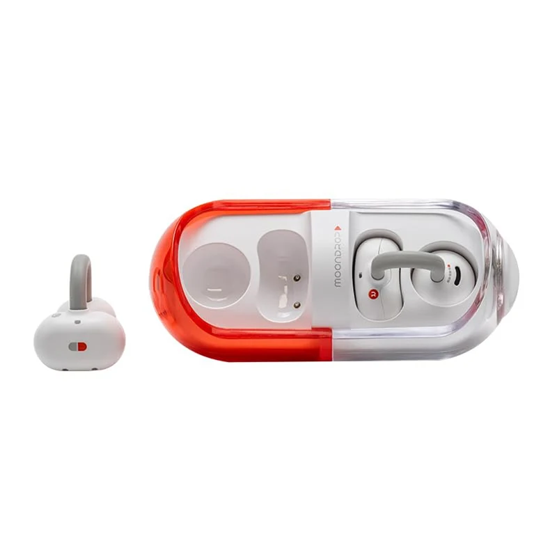 Moondrop Pill Open Ear Clip AI ENC HiFi Sound IPX4 OWS Ear-clip Earbuds (MD-OWS-003) (Grey-Black, Mint-Green, White-Red)