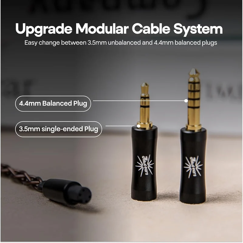 Kiwi Ears Septet 1DD + 4BA + 1 Planar + 1 PZT Quadbrid In-Ear Monitor, with Balance and Engaging Tuning, 3.5mm/4.4mm Modular Cable (Grey)