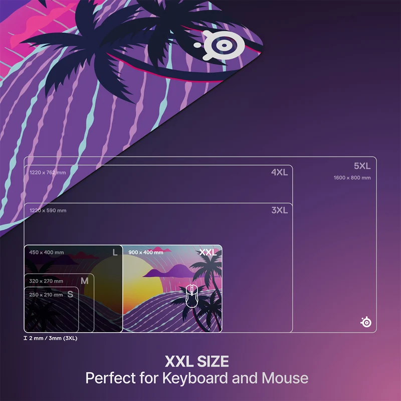 Steelseries QCK Cloth Mousepad (Neon Sunset) (L, XXL) (63474, 63472)