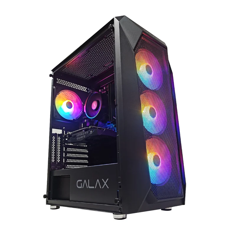 Alpha Revolution-05 Black Desktop Gaming PC | AMD Ryzen 5 5500 | 16GB (2x8GB) RAM | 512GB SSD | RTX 3050 | Windows 11 Pro