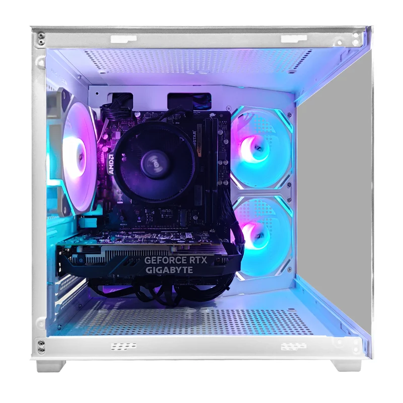 Alpha A275 White Desktop Gaming PC | AMD Ryzen 5 5500 | 16GB (2x8GB) RAM | 512GB SSD | RTX 3050 | Windows 11 Pro