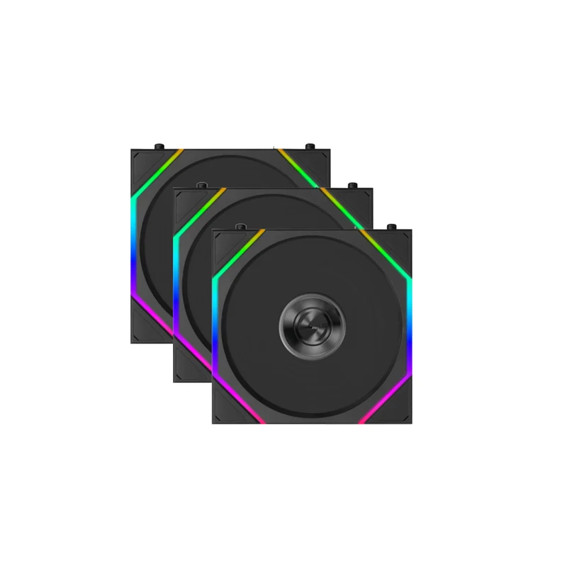 Lian Li Uni Fan TL Flex 120mm 3-in-1 Pack Cooling Fan (Black, White)